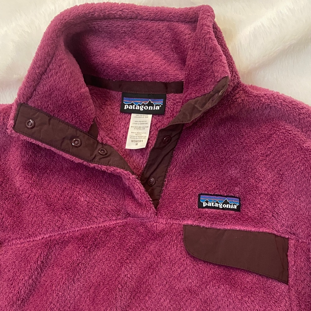 Patagonia Re-Tool Snap-T Fleece Pullover. Color: Amaranth - Currant X-Dye